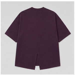 Camiseta de Manga Corta para Hombre, Corte Cuadrado, Algodón Cepillado Aubergine, Personalizada, MTS-OVR-0041 - Product Image 2