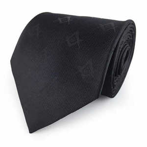 Corbatas Masónicas Bordadas a Máquina 100% Seda a Bajo Precio, Corbata Masónica Informal Tejida en Venta - Product Image 3