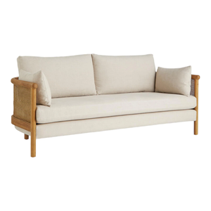 Canapé en bois design – Mobilier de luxe pour salon avec sièges rembourrés pour la salle à manger, la maison, l'hôtel et la décoration de villa - Product Image 1