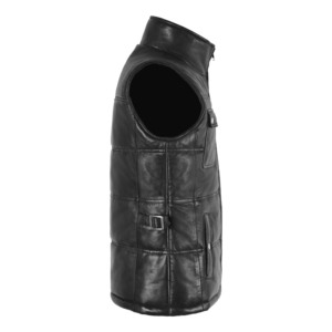Ladies Genuine Napa Leather Quilted Gilet Vest Sleeveless <b>Padded</b> Waistcoat Women's Real Leather Vest Wholesale Manufacturer - Product Image 2