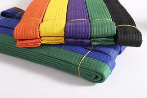 Ceinture noire de karaté Shotokan brodée, arts martiaux japonais pour enfants, jeunes et clubs juniors, polyester, nom personnalisé, largeur 4 cm - Product Image 4