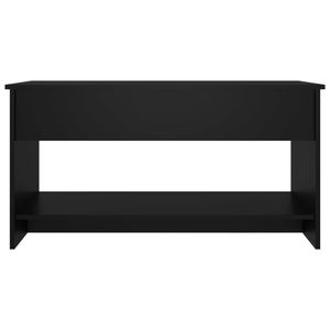 Tavolino nero in legno ingegnerizzato 40.2 "x 19.7" x 20.7 "dimensioni - Product Image 6