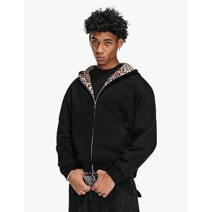 Sudadera con capucha y cremallera para hombre, de corte regular, mezcla de algodón, estilo chaqueta. - Product Image 5