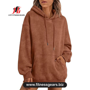 Sudadera Extra Grande para Mujer, Color Sólido, Algodón, Fibra de Bambú, Forro Polar, Manga Larga, Transpirable, Ropa de Otoño - Product Image 1