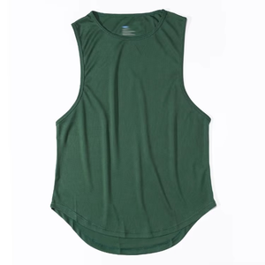 <b>Men</b>’s Athletic Tank Top Breathable Lightweight Gym <b>Vest</b> with Drop Armhole Cut & Crew Neck for Sportswear - Product Image 3
