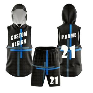 Ensemble de maillots de basket-ball personnalisés, noir et turquoise, impression par sublimation, polyester respirant, uniforme d'entraînement unisexe pour adultes - Product Image 4