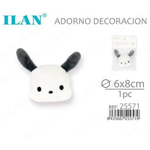 Decorazione per la casa in peluche a forma di coniglio ILAN 6x8cm, morbida e accogliente - Product Image 3