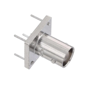 Conector RF Hembra BNC para Montaje en PCB, 50 Ohmios, Totalmente de Cobre, Conexión Directa a Través del Orificio, Terminal de Soldadura, Conector Coaxial para Interconexión - Product Image 4