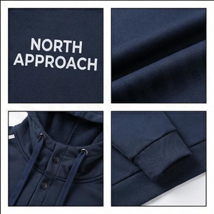 Sudadera con Capucha para Hombre North Approach, Corte Regular, Secado Rápido, Tejido de Punto, 100% Algodón, Bolsillo Sólido, Ropa Casual de Invierno - Product Image 4