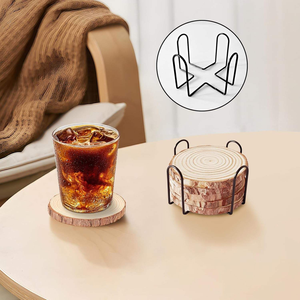 Indian Manufacture Rustic Wooden <b>Coaster</b> <b>Set</b> for Dining and Living Room Use Available for Worldwide - Product Image 4