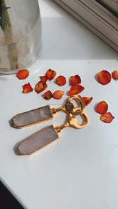 ที่เปิดขวดไวน์เหล็กไขจุกขวดขนาดกลางพร้อมที่จับหินอ่อนสีขาวเหมาะสำหรับอุปกรณ์บาร์ที่ทันสมัยและเปิดขวดได้ง่าย - Product Image 2