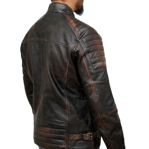Chaqueta de cuero para hombre con diseño atrevido y sensación cómoda, perfecta para la moda urbana y el uso diario con confianza. Chaquetas de cuero. - Product Image 2