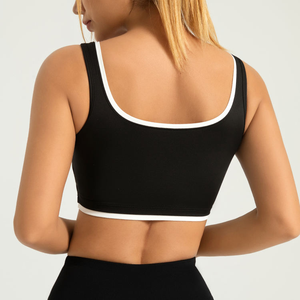 Private Label Shockproof Color Block Running Sports Bra Women Fitness Breathable Custom Front Spandex Wholesale Backless Bras - Product Image 6