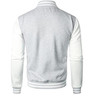 Chaqueta Varsity Personalizada con Logotipo Bordado, Chaqueta de Béisbol de Cuero y Lana de Alta Calidad - Product Image 3