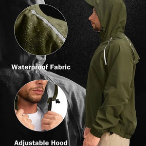 Chaqueta Impermeable con Capucha para Hombre, Estilo Casual Único, de Lona, para Lluvia, de Buena Calidad, Marca Privada para Adultos - Product Image 5