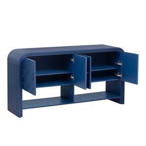 Consolle Versatile U_Style con Doghe in Legno Intrecciato e Impiallacciatura in Legno Massello per Ingresso, Corridoio, Soggiorno o Foyer - Product Image 6