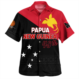 Chemise hawaïenne à manches courtes pour homme, en tricot, à imprimé floral, col rabattu, boutonnée, haut d'été - Product Image 1