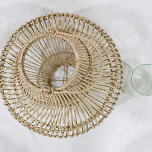 Lanterne en osier faite à la main, écologique, avec cadre en fer, forme d'ampoule unique, porte-bougie rond de Noël pour la décoration intérieure – Ventes Flash - Product Image 6