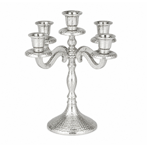 Candelabro de Lujo de 3 Brazos de Latón con Incrustaciones de Madreperla, Portavelas Dorado para Centro de Mesa de Boda y Decoración del Hogar - Product Image 6