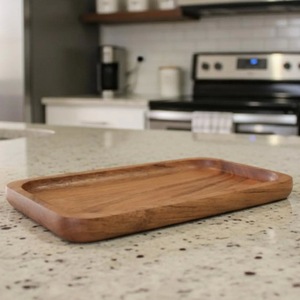 Bandeja de Servir Moderna, Personalizable, Hecha a Mano, Ecológica, de Madera Maciza de Acacia, para Café, Té, Desayuno, Merienda, Decoración Otomana - Product Image 6