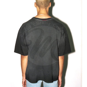 T-shirt délavé au soleil à col rond de haute qualité, design personnalisé, pour usage décontracté, grandes tailles, en vente en ligne - Product Image 2
