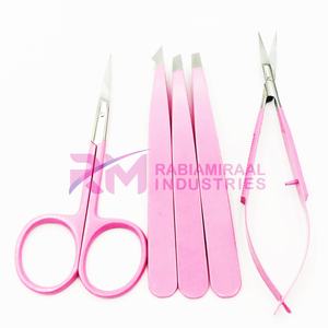 RMI High Precision Pink Eyebrow Tweezer Stainless Steel Eyebrow & Facial Hair Removal Tweezers <b>Box</b> for Beauty <b>Makeup</b> Artists - Product Image 1