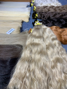 Article populaire : Extensions de cheveux humains vietnamiens 100g, couleur claire, 60cm de long, super double drawn, lots en vrac, ondulés naturels - Product Image 6
