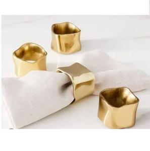 Anneau de serviette en métal de forme arrondie, taille personnalisée, design classique, en papier de soie, fabriqué en Inde - Product Image 4