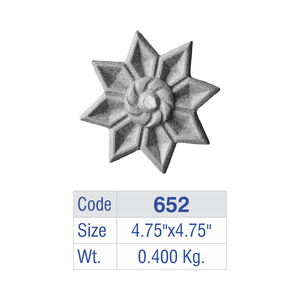 Eight Point Star Aluminum Balcony Railing Panel Cast <b>Iron</b> Swirl Core Fence Insert Luxury Villa Guardrail Diamond Rosette Medalli - Product Image 6