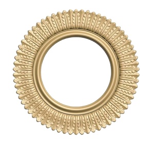 Diseño de girasol decorativo moderno clásico Material de fundición de aluminio Espejo de pared Decoración para el hogar - Product Image 1