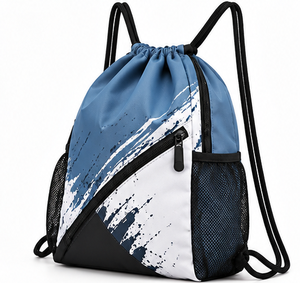 Bolsa de nailon impermeable con cordón, mochila ligera para gimnasio, deportes, viajes, escuela, eventos, bolsa de almacenamiento para regalos, viaje - Product Image 6