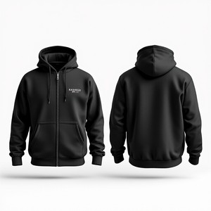 <b>Men's</b> <b>Yellow</b> Zip-Up <b>Hoodie</b> Regular Fit Solid Color Front Logo Print Casual Hooded Sweatshirt Fleece Material Full Zip up Hoodies - Product Image 6