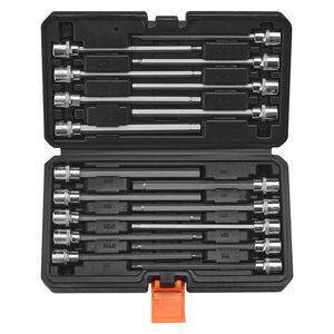 Set di chiavi a bussola da 18 pezzi extra lunghe in acciaio legato S2 e acciaio CrV, attacco da 3/8 di pollice, 1/8 di pollice per riparazioni - Product Image 5