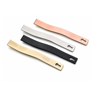 Modern Minimalist Brass <b>Cabinet</b> Bar Handles in Black Silver Copper <b>Gold</b> Durable Furniture Hardware - Product Image 3