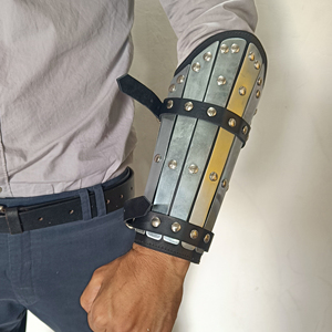 Medieval Steel Vambraces Handmade Knight Forearm Bracers Plate Arm Guards Wearable Armor for sca Reenactment Easter & Halloween - Product Image 3