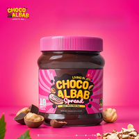 Stocks prêts OEM Boîte d'emballage couleur marron solide tartinade au chocolat aux noisettes délicieuse et longue conservation confiture crème d'origine halal