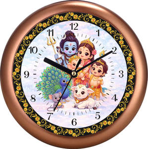 Lord Shiva Family Personalized Luxury Temple Design Wall Clock-Promotional Office <b>Gift</b> for Christmas & <b>Easter</b> - Product Image 1