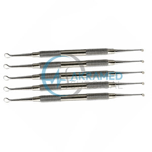 Juego de 5 Elevadores Periósteicos Dentales Premium Molt 4, Instrumentos Quirúrgicos Orales de Doble Extremo, Cureta Ósea, Kit de Instrumentos Quirúrgicos Periodontales - Product Image 2