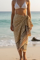 Pareo de Playa con Logotipo Personalizado para Mujer, Elegante Traje de Baño, Ropa de Playa, Pareo
