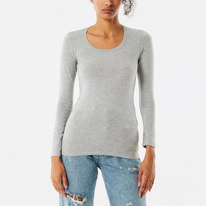 Camisetas de Manga Larga para Mujer, 100% Algodón, con Logotipo Personalizado, Impresión de Logotipo, Etiqueta Privada, Tu Propio Diseño, Más Vendidas - Product Image 1