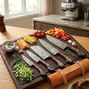 Luxury Handmade Five-piece Ambidextrous High Quality Damascus Chef <b>Knife</b> Set Cooking <b>Knives</b> for Restaurants Hotels Custom - Product Image 2