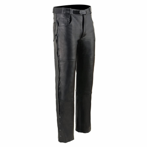 Latest Design Hot Sales Washed <b>Men</b> <b>Leather</b> Pants Wholesale Best Quality Low Price <b>Leather</b> <b>Men's</b> Pants - Product Image 5