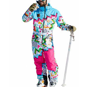 Traje de esquí transpirable con capucha y cremallera para hombre, impermeable y resistente, ideal para montañismo al aire libre - Precio mayorista - Product Image 1