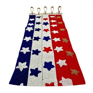 Sangle de sac légère en acrylique faite à la main avec perles étoiles, multicolore, réglable et détachable, bandoulière de créateur pour sac à bandoulière - Product Image 2