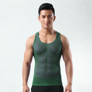 Factory Price Breathable <b>Men</b> Sports Mesh Sleeveless Mesh <b>Singlets</b> <b>for</b> <b>Men</b> Transparent Vest <b>for</b> Sale Transparent Vest - Product Image 4