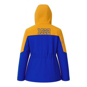 Veste zippée à capuche pour femme, couleur contrastée, légère, décontractée, avec logo personnalisé, vente en gros de vestes pour femmes - Product Image 6