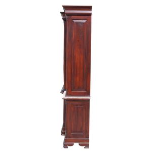 Chinese Traditional Solid Mahogany Wood <b>Wall</b> <b>Cabinet</b> Raised Panel Doors Shelves Customizable Color Eco-Friendly Storage Hotel - Product Image 4
