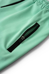 Pantalones Cortos Unisex Verde Menta, Spandex Poliéster de Secado Rápido, Bolsillos con Cordón, Cintura Elástica, Ropa Deportiva Informal para Correr, Gimnasio, Atletismo - Product Image 4