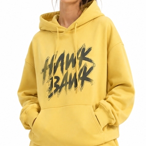 Ensemble sweat à capuche et short décontracté en molleton de coton, coupe ample, couleur unie, pour femme - Product Image 4