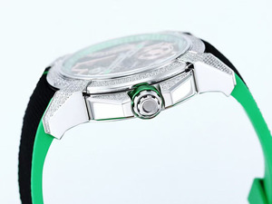 Retro Classic Luxurious Green Rubber Strap Moissanite Casual Business Sports <b>Skeletonized</b> <b>Automatic</b> Mechanical Men's <b>Watch</b> - Product Image 4